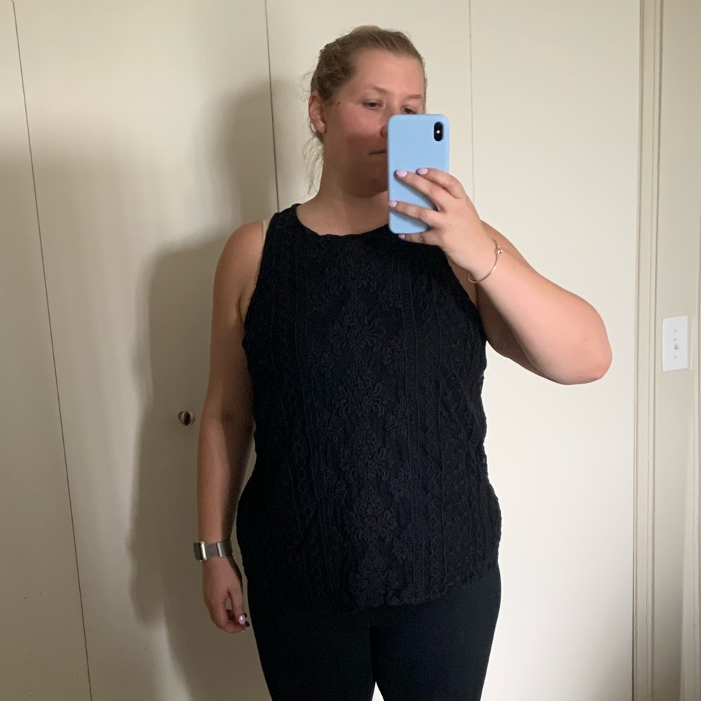 Black tank top